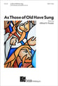 As Those of Old SATB choral sheet music cover